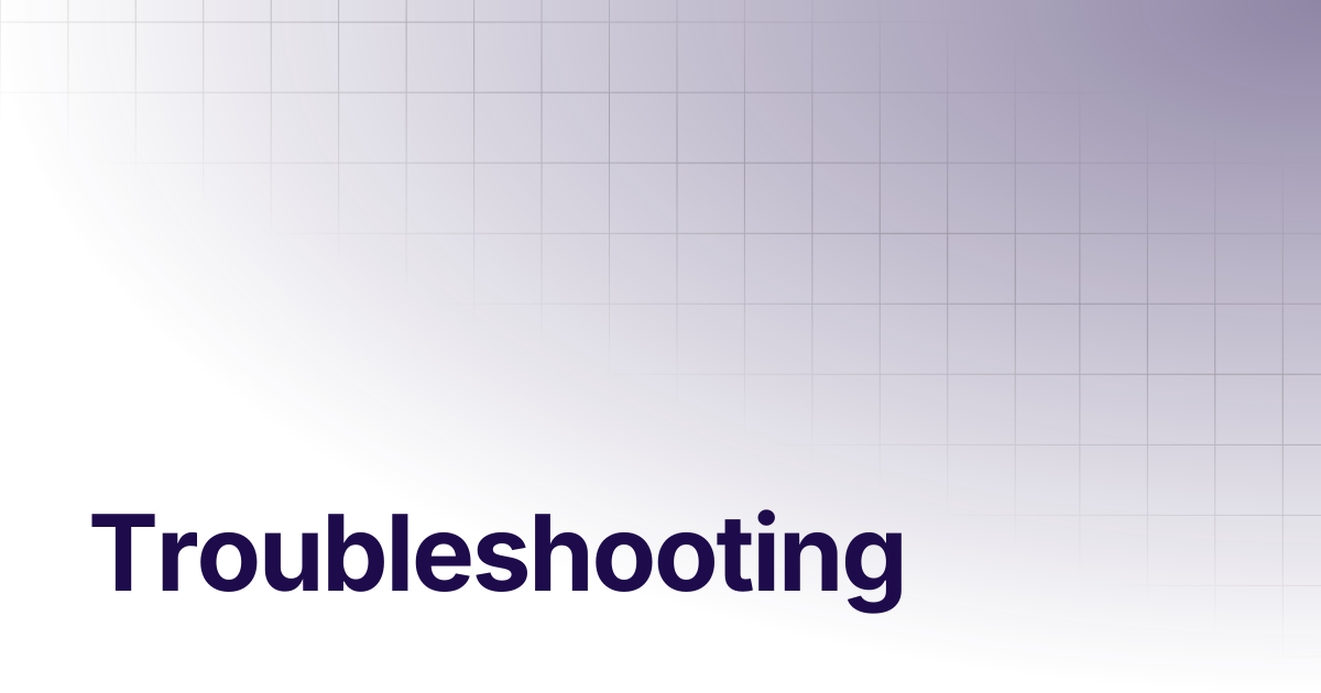 Troubleshooting | Hosted Checkout API Documentation